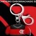 Chaveiro Camisa KazzaVip Emborrachado Oficial Time Flamengo Fecho Mosquet&atilde;o Futebol Brasileiro Vermelho