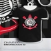 Chaveiro Camisa KazzaVip Emborrachado Oficial Time Corinthians Fecho Mosquet&atilde;o Futebol Brasileiro Preto
