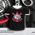 Chaveiro Camisa KazzaVip Emborrachado Oficial Time Corinthians Fecho Mosquet&atilde;o Futebol Brasileiro Preto