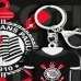Chaveiro Camisa KazzaVip Emborrachado Oficial Time Corinthians Fecho Mosquet&atilde;o Futebol Brasileiro Preto