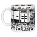 Caneca KazzaVip da Ponte Preta Futebol Clube Cer&acirc;mica 360 ML Est&aacute;dio Moises Lucarelli Licenciada Branco
