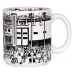 Caneca KazzaVip da Ponte Preta Futebol Clube Cer&acirc;mica 360 ML Est&aacute;dio Moises Lucarelli Licenciada Branco