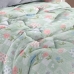 Edredom KazzaVip Solteiro Malha 100% Algodão Basic Estampado Serena 150mx220m Cinza