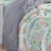 Edredom KazzaVip Solteiro Malha 100% Algodão Basic Estampado Serena 150mx220m Cinza