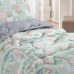 Edredom KazzaVip Solteiro Malha 100% Algodão Basic Estampado Serena 150mx220m Cinza