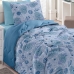 Edredom KazzaVip Solteiro Malha 100% Algod&atilde;o Basic Estampado Gal&aacute;xia 150mx220m Azul