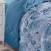 Edredom KazzaVip Solteiro Malha 100% Algod&atilde;o Basic Estampado Gal&aacute;xia 150mx220m Azul