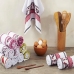 Kit 05 Pano De Prato Copa KazzaVip Genova Felpudo Atoalhado 85% Algodão Bordado 49cmx65cm Branco