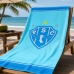 Toalha Praia KazzaVip Veludo Estampado 100% Algodão Brasão Licenciado Oficial Clube Paysandu 70cm x 140m Azul