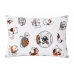 Porta Travesseiro KazzaVip Malha 100% Algodão Estampado 50cmx70cm Ted Linha Premium Branco