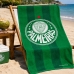 Toalha Praia KazzaVip Veludo Estampado 100% Algodão Brasão Licenciado Oficial Clube Palmeiras 2026 70cmx140m Verde