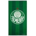 Toalha Praia KazzaVip Veludo Estampado 100% Algodão Brasão Licenciado Oficial Clube Palmeiras 2026 70cmx140m Verde
