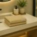 Kit 02 - Toalha Rosto KazzaVip Felpuda 100% Algod&atilde;o Loft 48cm x 90cm Bege