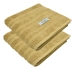 Kit 02 - Toalha Rosto KazzaVip Felpuda 100% Algod&atilde;o Loft 48cm x 90cm Bege