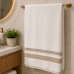 Toalha Avulsa Banho KazzaVip Felpuda 100% Algod&atilde;o Princess 72cm x 140m Branco