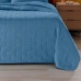 Kit Cobre Leito Buettner Casal Malha Mescla 90% Algodão e 10% Poliéster Linha Basic 3 Peças Azul