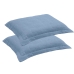Par de Porta Travesseiro Buettner Malha Mescla 90% Algod&atilde;o e 10% Poli&eacute;ster Linha Basic 50cmx70cm Azul