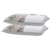Par de Fronha Buettenr Malha 100% Algod&atilde;o Basic Scarlet Estampada 50cmx70cm Cinza