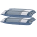 Par de Fronha Buettenr Malha 100% Algodão Basic Oliver Estampada 50cmx70cm Azul