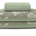 Par de Fronha Buettner Malha 100% Algodão Basic Avencas Estampada 50cmx70cm Verde Oliva