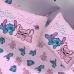 Jogo de Cama Portallar Casal Malha Mista 70% Algod&atilde;o e 30% Poli&eacute;ster Joy Disney Stitch e Angel Love 03 Pe&ccedil;as Rosa