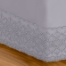 Saia Cama Box Buettner Solteiro King Percal 180 Fios 100% Algodão Melody com Aplicação de Renda Nice Cinza
