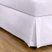Saia Cama Box Buettner Solteiro King Saia Percal 180 Fios 100% Algodão e Tampo 100% Poliéster Lisa Branco