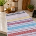 Kit 03 Pano-Copa KazzaVip Atoalhado 85% Algodão Com Barra Decorada Quadriculado Jacquard 43cmx70cm Branco