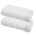 Kit 2 Toalhas Rosto Buettner 100% Algod&atilde;o Eg&iacute;pcio Peteado Nobre 50cmx70cm Aliance Branco