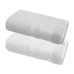 Kit 2 Toalhas Rosto Buettner 100% Algodão Egípcio Peteado Nobre 50cmx70cm Aliance Branco e Prata