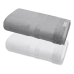 Kit 2 Toalhas Rosto Buettner 100% Algod&atilde;o Eg&iacute;pcio Peteado Nobre 50cmx70cm Aliance Branco e Cinza Stone