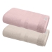 Kit 2 Toalhas Rosto Buettner 100% Algod&atilde;o Eg&iacute;pcio Peteado Nobre 50cmx70cm Aliance Palha e Rose