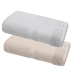 Kit 2 Toalhas Rosto Buettner 100% Algodão Egípcio Peteado Nobre 50cmx70cm Aliance Palha e Prata