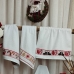 Kit 2 Panos De Prato Copa Lomaer Felpudo 95% Algodão Jacquard Barra Bordada Natal 45cmx70cm Branco