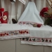 Kit 2 Panos De Prato Copa Lomaer Felpudo 95% Algodão Jacquard Barra Bordada Natal 45cmx70cm Branco