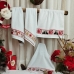Kit 7 Panos De Prato Copa Lomaer Felpudo 95% Algodão Jacquard Barra Bordada Natal 45cmx70cm Branco