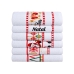 Kit 12 Panos De Prato Copa Lomaer Felpudo 95% Algod&atilde;o Jacquard Barra Bordada Natal 45cmx70cm Branco