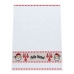 Pano De Prato Copa Lomaer Felpudo 95% Algod&atilde;o Jacquard Barra Bordada Feliz Natal 45cmx70cm Branco