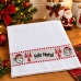 Pano De Prato Copa Lomaer Felpudo 95% Algod&atilde;o Jacquard Barra Bordada Feliz Natal 45cmx70cm Branco