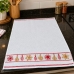Pano De Prato Copa Lomaer Felpudo 95% Algodão Jacquard Barra Bordada Enfeite de Natal 45cmx70cm Branco