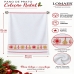Pano De Prato Copa Lomaer Felpudo 95% Algodão Jacquard Barra Bordada Enfeite de Natal 45cmx70cm Branco