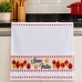 Pano De Prato Copa Lomaer Felpudo 95% Algodão Jacquard Barra Bordada Boas Festas 45cmx70cm Branco