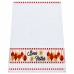 Pano De Prato Copa Lomaer Felpudo 95% Algodão Jacquard Barra Bordada Boas Festas 45cmx70cm Branco