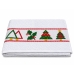 Pano De Prato Copa Lomaer Felpudo 95% Algod&atilde;o Jacquard Barra Bordada &Aacute;rvore de Natal 45cmx70cm Branco