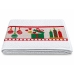 Pano De Prato Copa Lomaer Felpudo 95% Algod&atilde;o Jacquard Barra Bordada Presente de Natal 45cmx70cm Branco