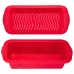 Forma Retangular Allmix Silicone Bolo,P&atilde;o,Pudim E Tortas 25,5 x 12,5 cm Resistente, Anti-aderente Vermelho