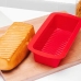 Forma Retangular Allmix Silicone Bolo,P&atilde;o,Pudim E Tortas 25,5 x 12,5 cm Resistente, Anti-aderente Vermelho