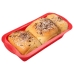 Forma Retangular Allmix Silicone Bolo,P&atilde;o,Pudim E Tortas 25,5 x 12,5 cm Resistente, Anti-aderente Vermelho