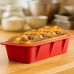 Forma Retangular Allmix Silicone Bolo,P&atilde;o,Pudim E Tortas 25,5 x 12,5 cm Resistente, Anti-aderente Vermelho