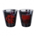 Copo Shot Dose Allmix Vidro Oficial Licenciado Flamengo Rubro Football Club 55ml Cada Luva Com 2 Unid